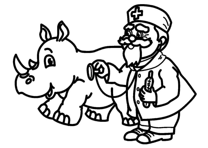 Корней Чуковский Айболит раскраска