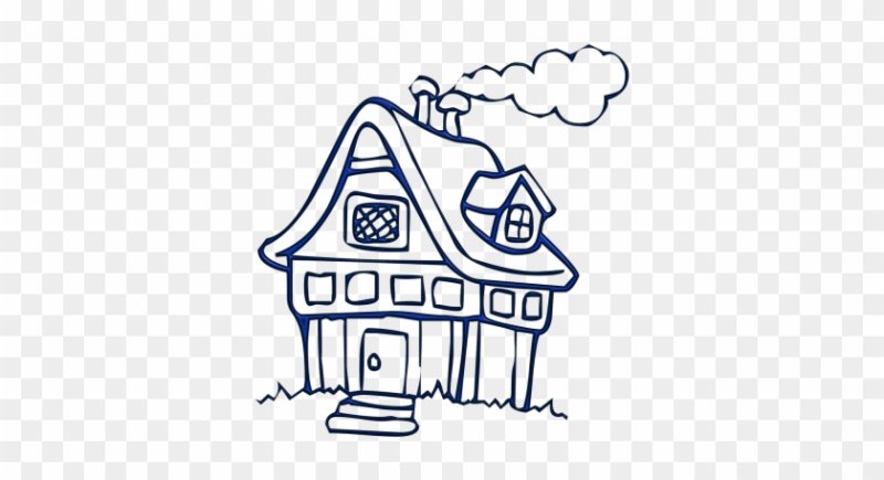 Сломанный деревянный домик раскраска