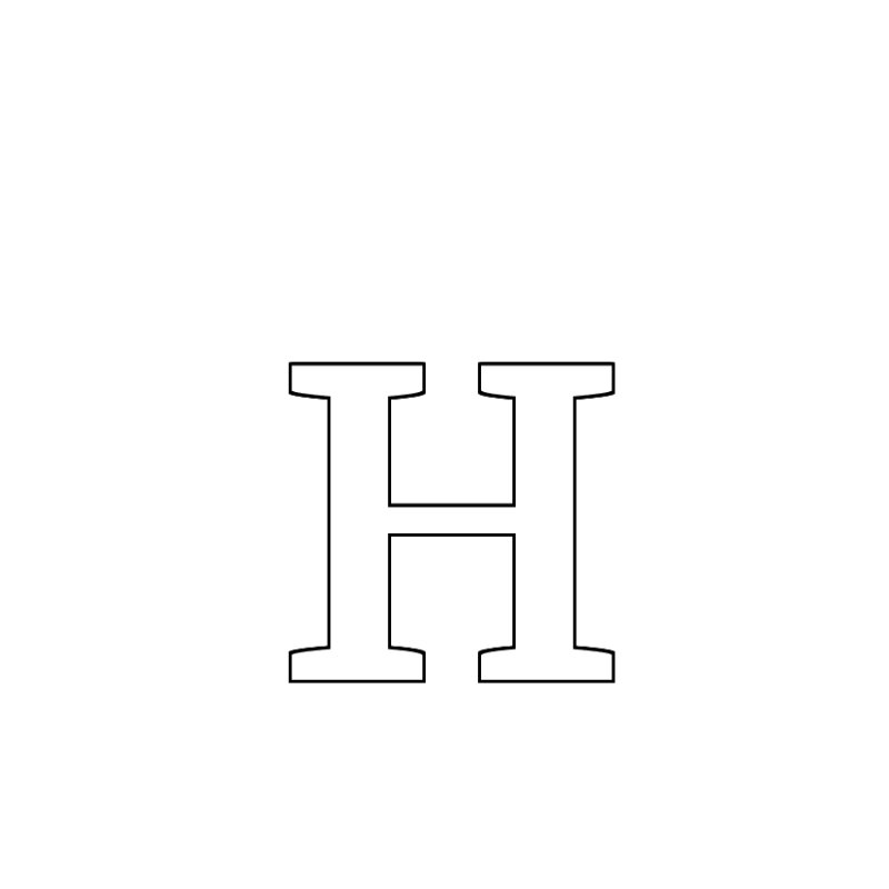 Буква h трафарет