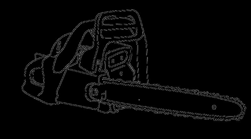 Пачито сбоку бензопила