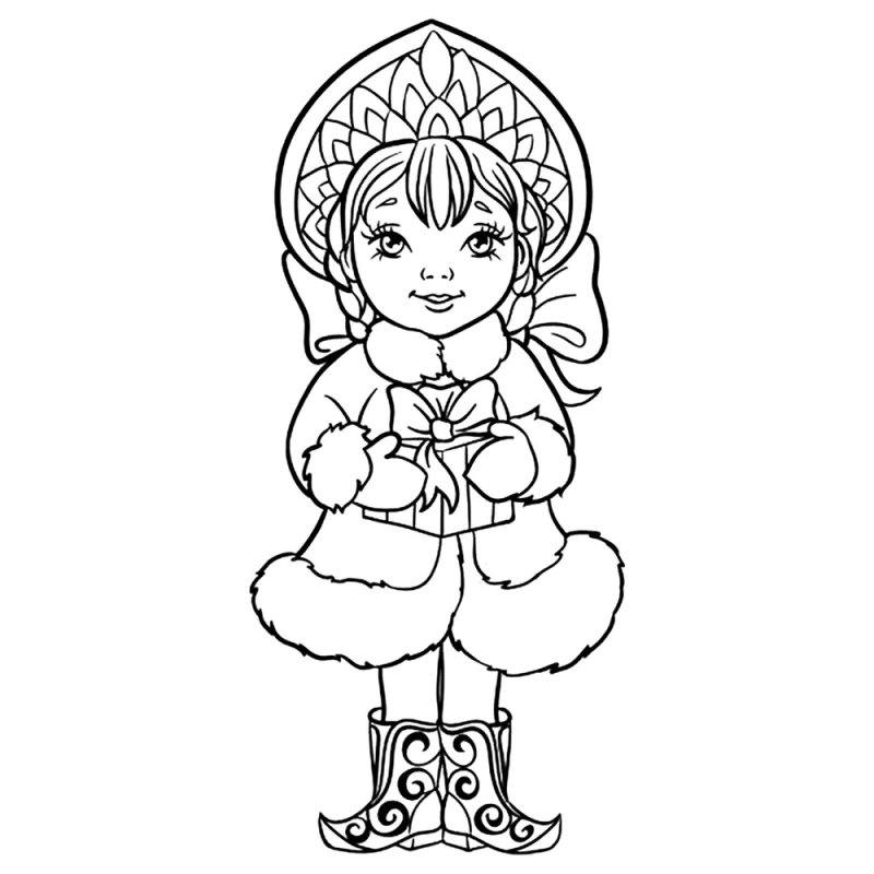 Раскраска "Снегурочка"