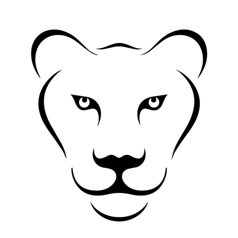 Морда Льва контур