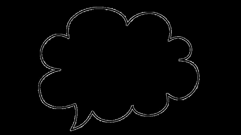 Облако трафарет для вырезания