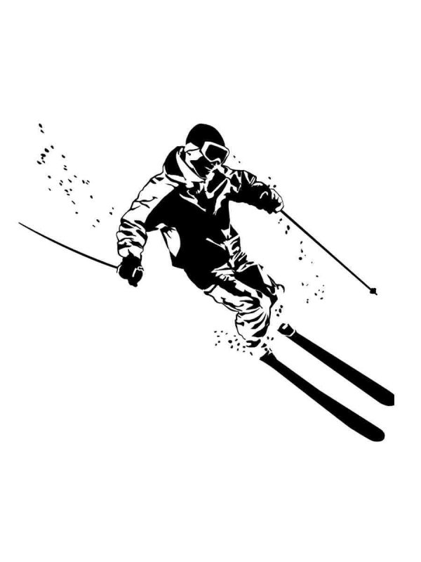 Горнолыжник вектор
