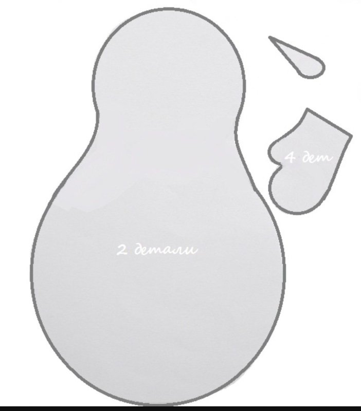 Снеговик из фетра выкройка