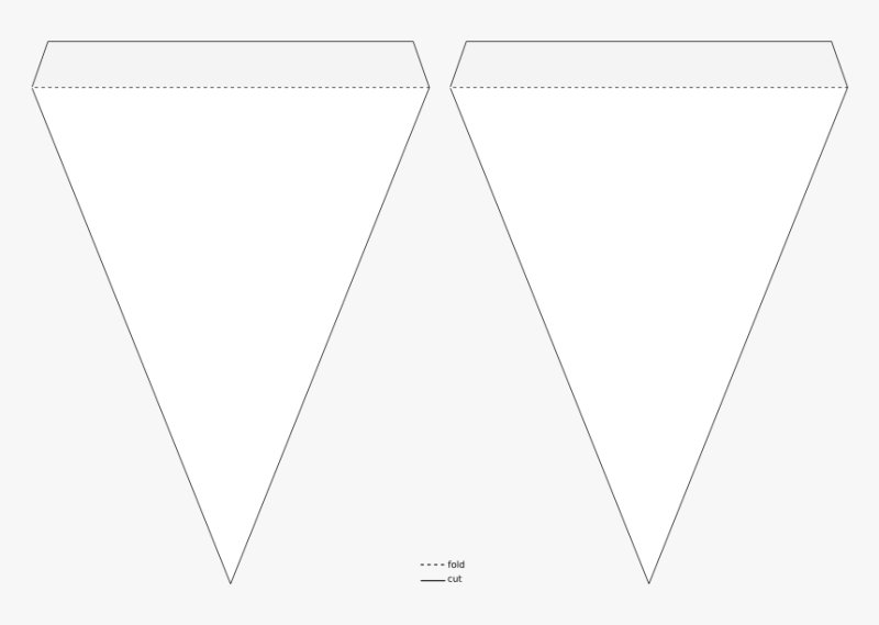 Трафарет флажка для гирлянды