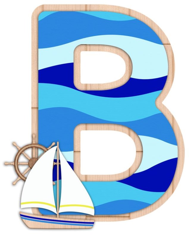 Красивый буквы в морском стиле