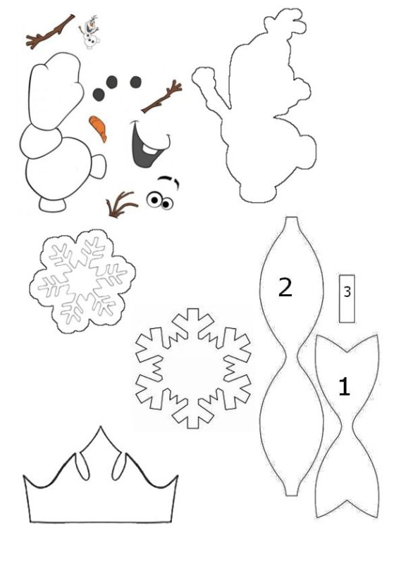 Трафареты для заколок из фоамирана