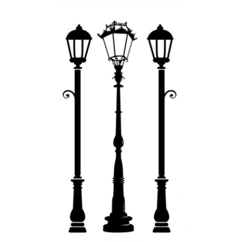 Трафарет для стен фонарь