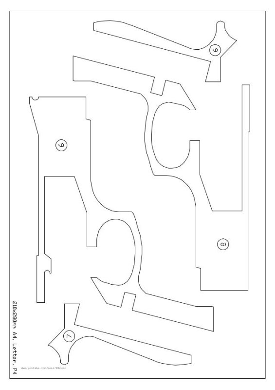 Пистолет резинкострел чертежи