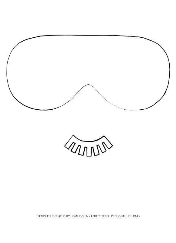 Макет маски для сна