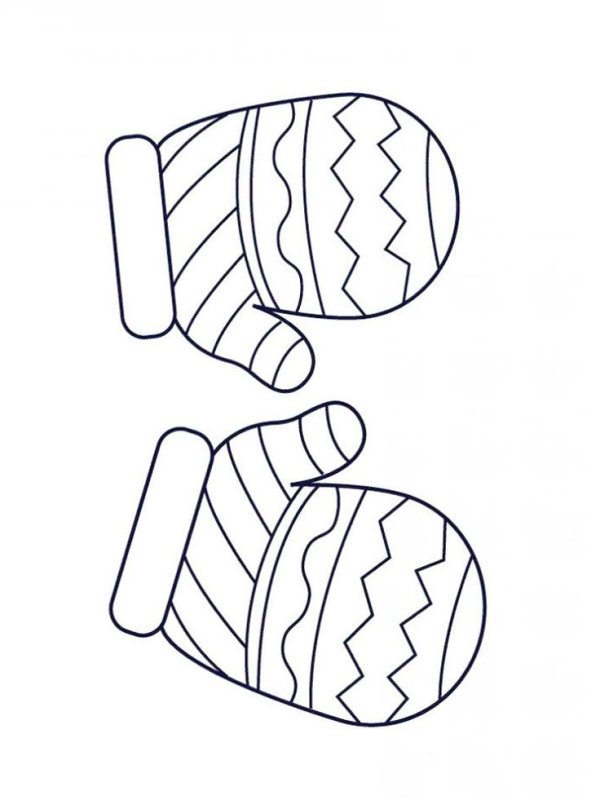 Раскраска. Рукавичка