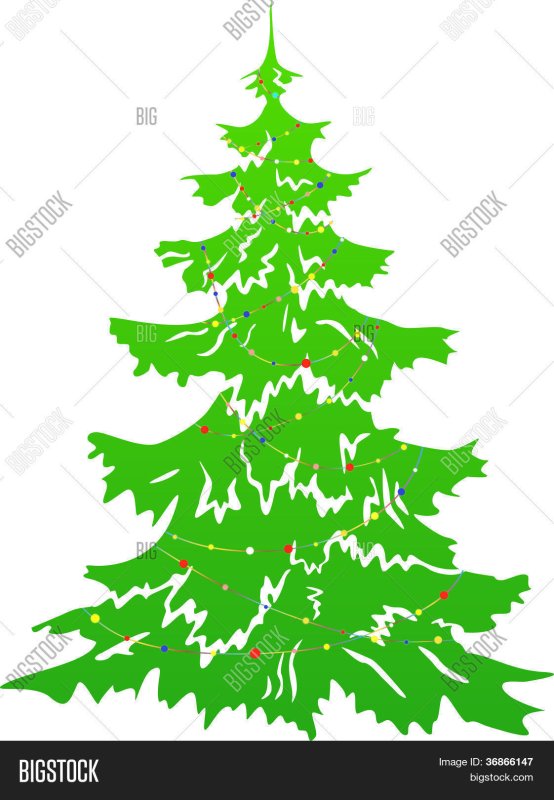 Елка на окно зеленая