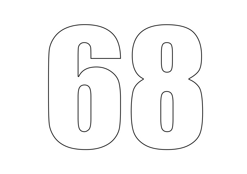 Трафарет цифр от 1 до 10 для торта