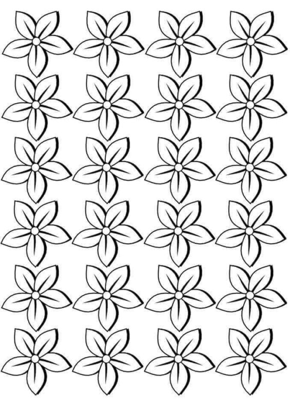 Трафарет мелкие цветочки