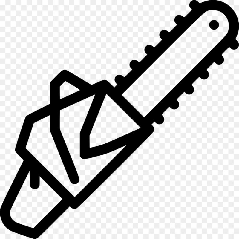 Бензопила трафарет