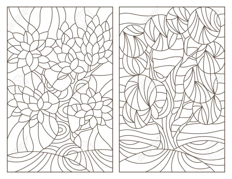 Трафарет для витража для детей