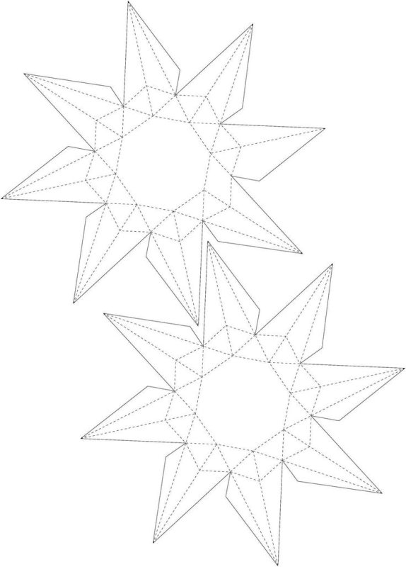 Объемная звезда из бумаги