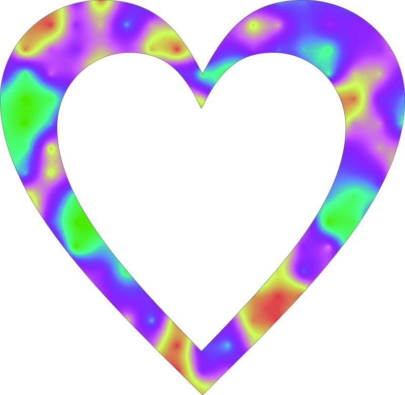 Сердечки разного цвета