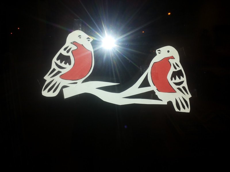 Вытынанка Снегирь