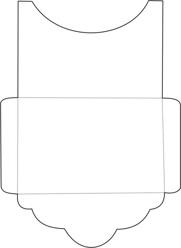 Развертка конверта для открытки
