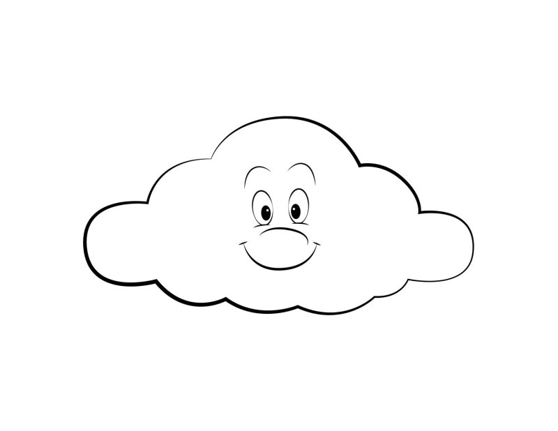 Тучка раскраска для детей