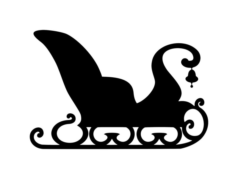 Силуэт саней