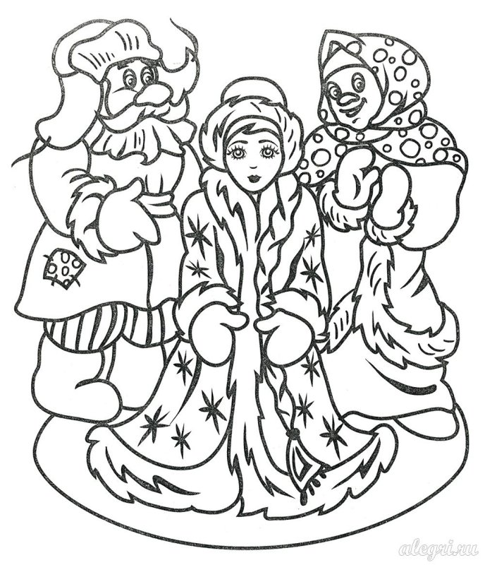 Сказка Снегурочка раскраска