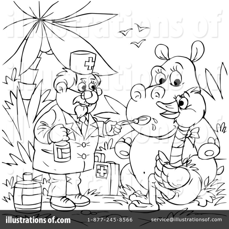 Айболит раскраска для детей