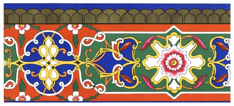 Таджикский национальный орнамент чакан вектор