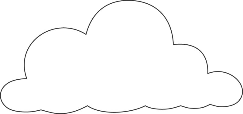 Облако трафарет для вырезания