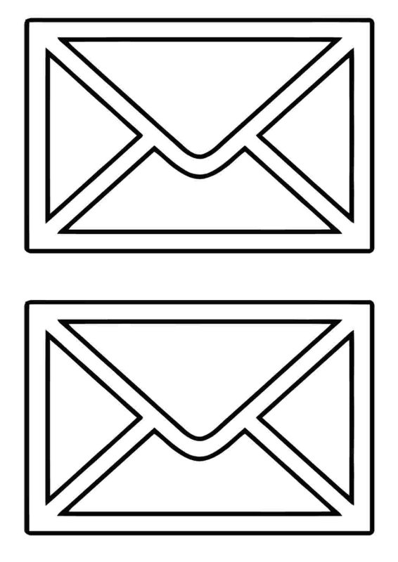Конверт раскраска