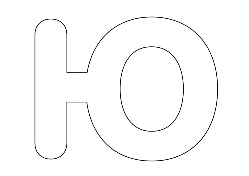 Трафарет букв для вырезания