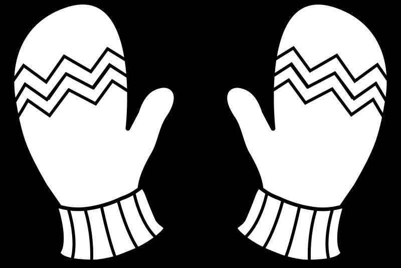 Рукавицы раскраска для детей