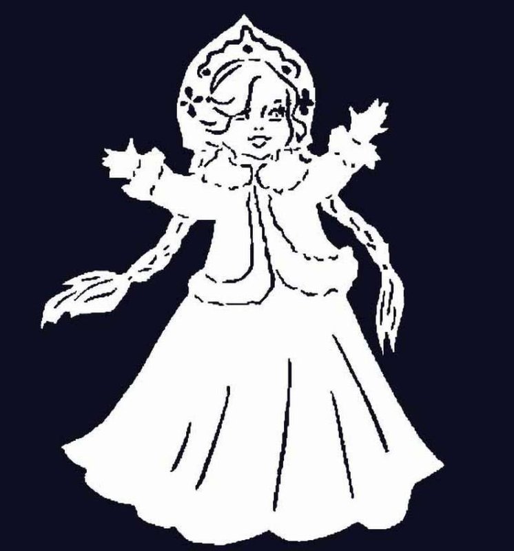 Украшения на окна Снегурочка