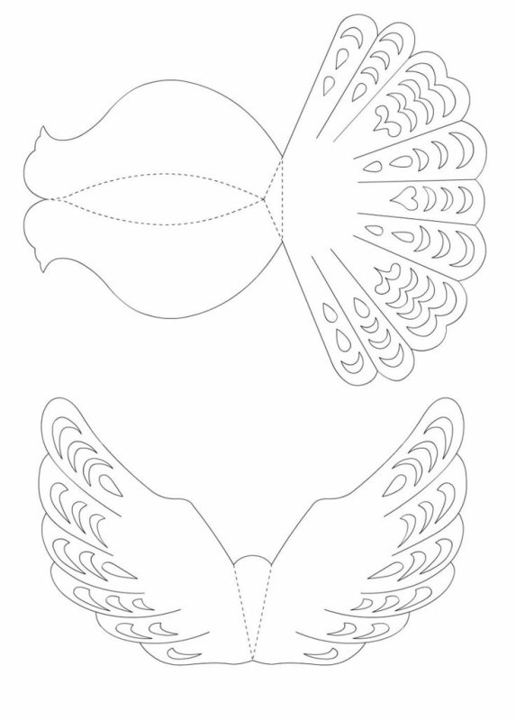 Голубь поделка шаблон