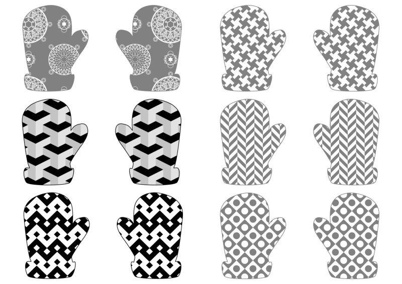 Варежки с орнаментом рисунок