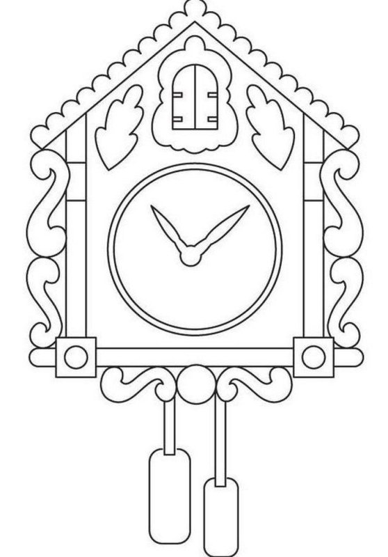 Часы раскраска