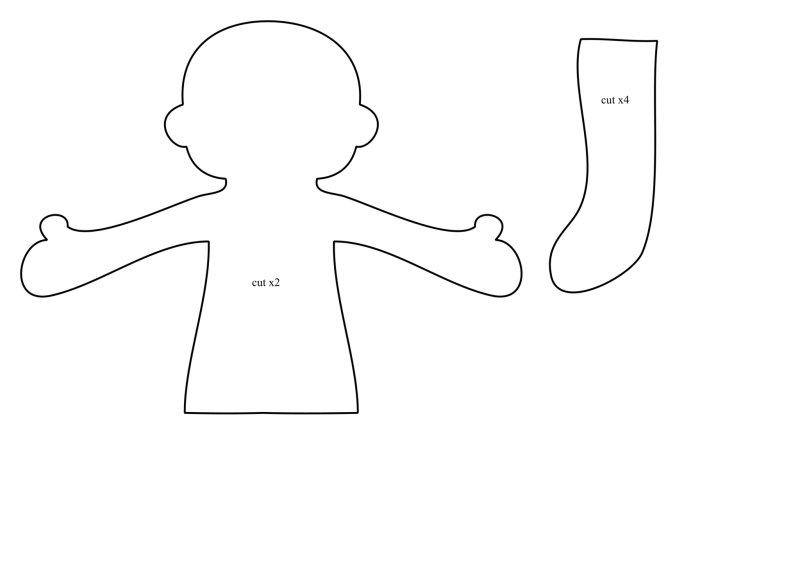 Эскиз куклы из ткани