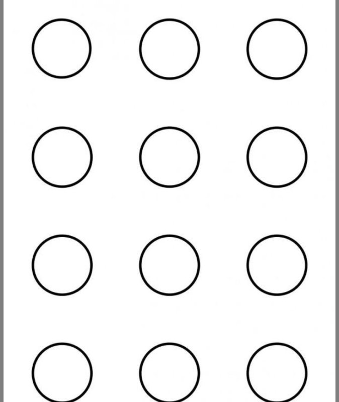 Трафарет маленького круга