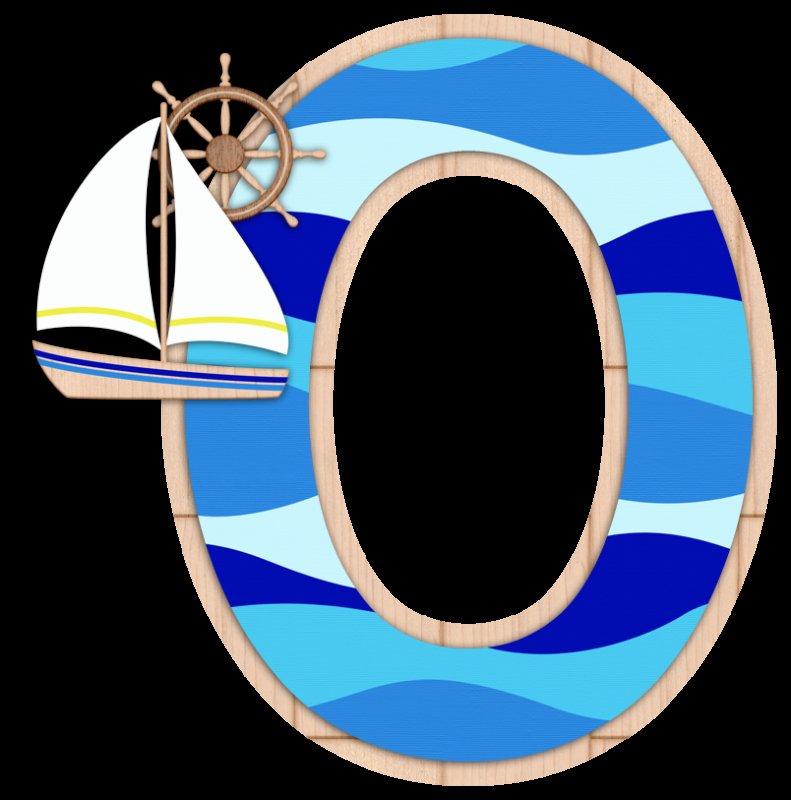 Буквы русского алфавита в морском стиле