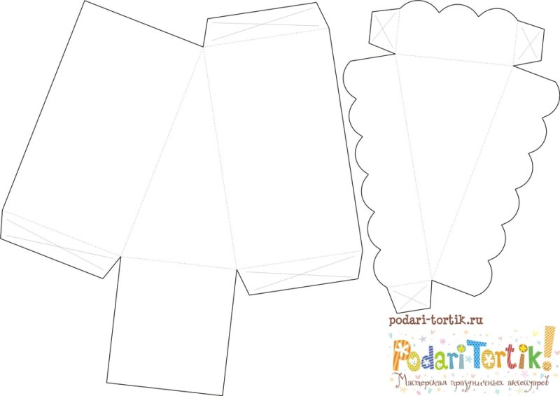Торт из бумаги трафарет