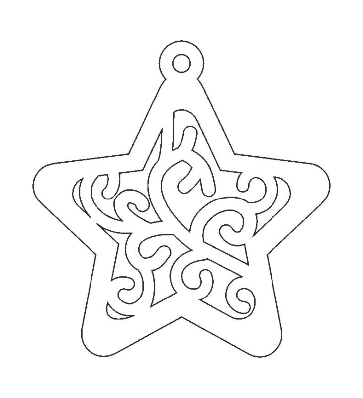 Трафарет новогодних игрушек из фанеры