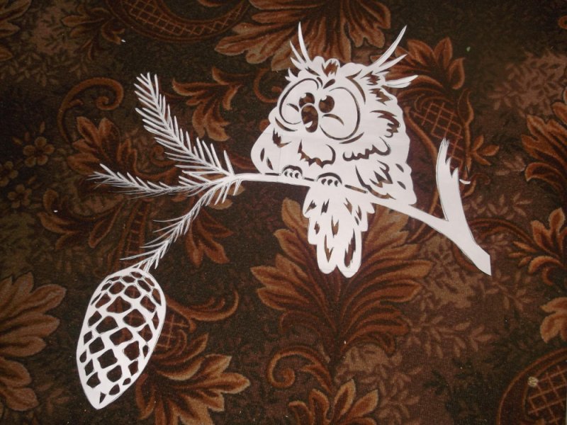 Вытынанка Совушка