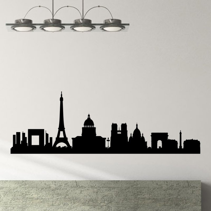 Силуэт города на стене