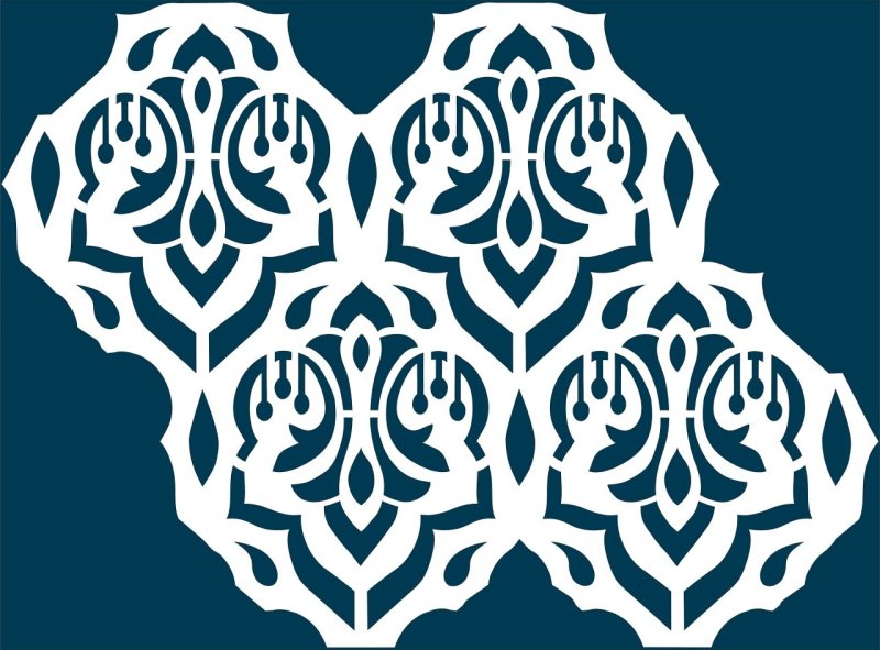 Трафарет для стен Восточный орнамент сетка