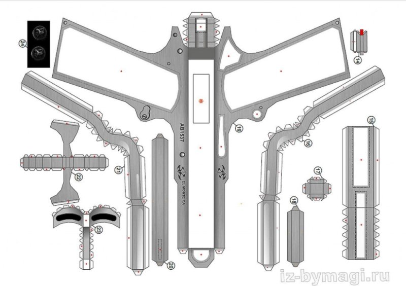 Бумажные модели пистолетов