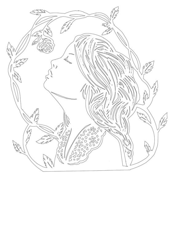 Вытынанки девушка Весна