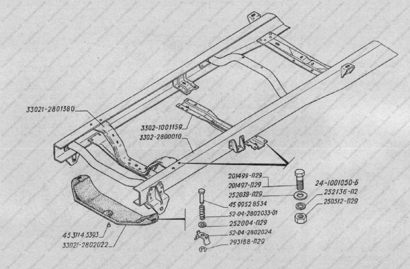 Рама ГАЗ 3302 2800010