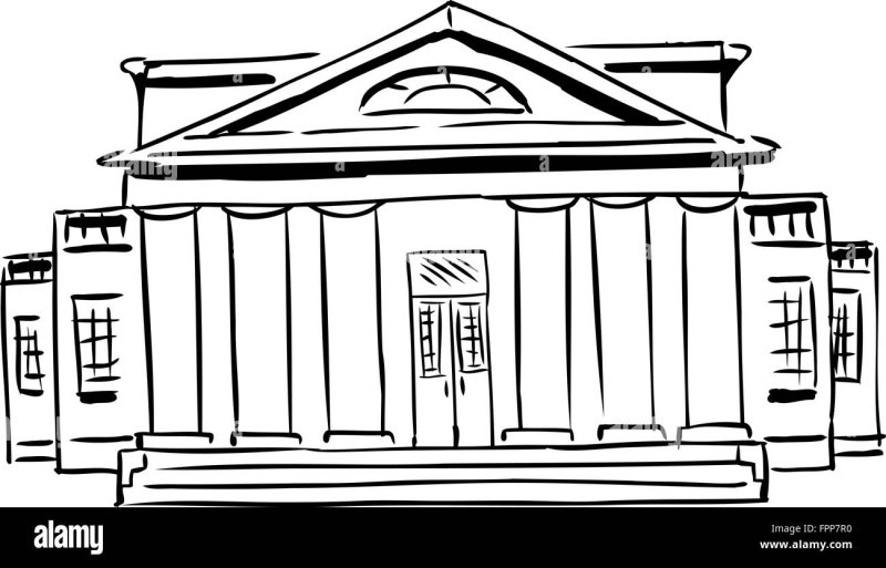 Раскраска здание театра